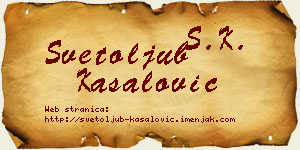 Svetoljub Kasalović vizit kartica